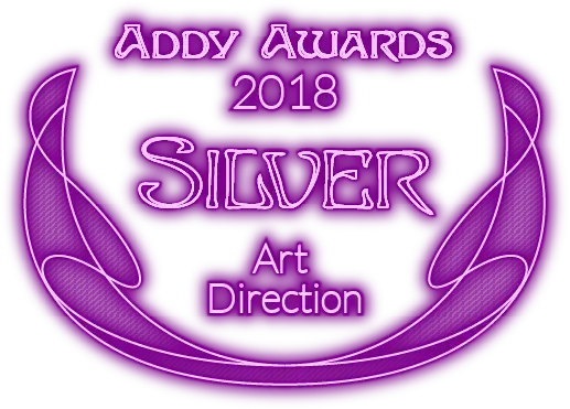 2018 Silver Addy Award presented to Dusty Drake for Art Direction