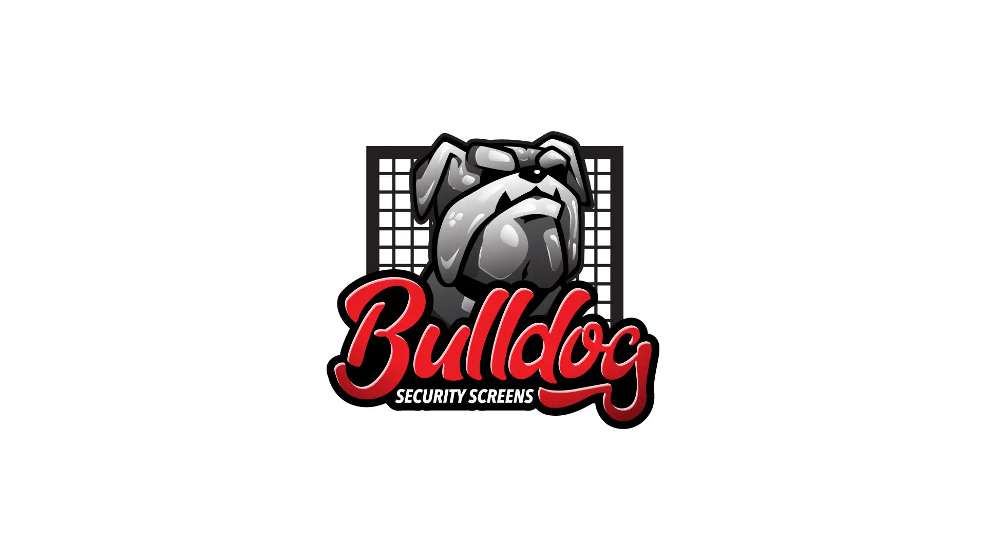 Bulldog Security Screens logo branding design by Dusty Drake